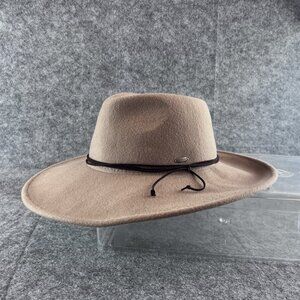 Scala Hat Women Cowboy Wide Brim Wool Felt One Size Tan WesternOutback Outdoor